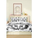 Marka Nevresim Takımı Çift Kişilik Pamuklu Saten Kumaş 6 Parça 3D Dijital Baskı Duvet Cover Set Model No:112