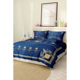 Marka Nevresim Takımı Çift Kişilik Pamuklu Saten Kumaş 6 Parça 3D Dijital Baskı Duvet Cover Set Model No:43 - Renkli - 200 x 220 cm