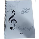 Marka Tokaç A4 Müzik Defteri Spiralli Pp Kapak 40 Yp-Mavi Sol Anahtarı - Renkli - Ölçü - Tip