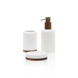 [marka] Travertine Banyo Seti Beyaz 3 Parça