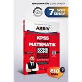 Marka Yayınları KPSS ÖN LİSANS MATEMATİK SON 7 SINAV Konu Konu Çıkmış Sorular | Tamamı Çözümlü