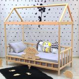 Markaawm Doğal Çam Montessori Karyola Çocuk Ve Bebek Yatağı 100x200