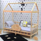 Markaawm Kitty Montessori Yatak Çocuk Karyola Doğal Ahşap Yatak 120X200