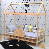 Markaawm Kitty Montessori Yatak Çocuk Karyola Doğal Ahşap Yatak 80x180