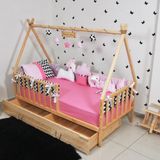 Markaawm Montessori Çocuk Yatak Çekmeceli 90X190 Çadır Karyola Teşhir