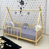 Markaawm Montessori Yatak Doğal Çam Ağacı Kızılderili 80X130