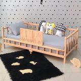 Markaawm Trenli Montessori Karyola Çocuk Yatak Bebek Beşiği 120x200