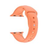 Markacase Apple Watch Se Için 44 mm Small Beden(S/m Size) Spor Silikon Kordon(54 Farklı Renk) Açık Nektarin