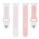 Markacase Garmin Approach S40 Delikli Spor Silikon Kordon Beyaz Pembe