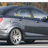 Markadan Chevrolet Aveo Sedan 2006-2011 4 Parça Paslanmaz Çelik Cam Çıtası