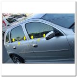 Markadan Opel Corsa C 2000-2006 4 Parça Paslanmaz Çelik Cam Çıtası