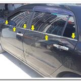 Markadan Toyota Corolla Hb 2002-2006 4 Parça Paslanmaz Çelik Cam Çıtası