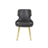MARKAELZ GOLD METAL AYAKLI SALON/MUTFAK SANDALYESİ SELEKULAK (DERİ)