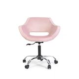 Markaelz Krom Metal Ayaklı Ofis Çocuk Odası Çalışma Sandalyesi (Ayarlanılabilir) Pembe