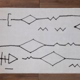Markaev Kilim 06, İskandinav Desenli, Bej, 150X230