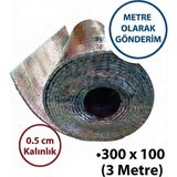 Markaflex 3 Metre Kalorifer Peteği Arkası Isı Yalıtım ve Izolasyon Levhası Radyatör Arkalığı Yalıtım Malzemesi - 3 Adet - 100 x 100