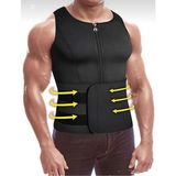 Markaflex Unisex Termoform Sauna Yeleği | Vücut Şekillendirici Spor Korsesi | Karın & Yağ | Kemerli Toparlayıcı Shapewear - Standart - Siyah