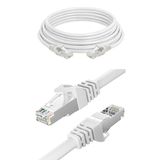 Markafox Ethernet Kablosu Cat6 30 Metre Yüksek Hız 1000Mbps 250MHz Korumalı Beyaz LAN Uzun Network Kablosu