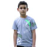 Markahit Off White Baskılı %100 Pamuk Gri Erkek Çocuk T-shirt 9-16 Yaş 00280