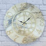 Markakanvas Mermer Desenli Altın (Gold) Renkli Rakamlı Duvar Saati çap 50 cm MKS984R7651A