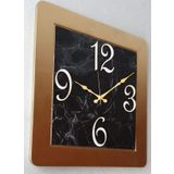 Markakanvas Mermer Desenli GOLD Duvar Saati 993R7