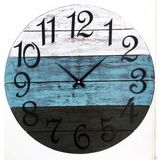 Markakanvas Metal Rakamlı Eskitme Ahşap 42x42 cm Duvar Saati