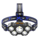 Markalonya 15w Ultra Güçlü Led Şarjlı 5 Led 5x Cree Led Kafa Feneri Avcı Feneri Balıkçı Kamp Feneri