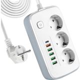 markalonya Akım Korumalı 3'lü Grup Priz, 1,5 Metre Kablo, 4 USB, Type-C 20W, 2500W, 16A, Termal Koruma, Çocuk Korumalı, Topraklı, Beyaz