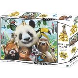 Markaon 3D - Hayvanat Bahçesi Selfie 500 Parça Yetişkin Puzzle - Renkli