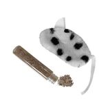 Markapet Dalmaçya Desenli Peluş Fare 6x10x18 cm Kedi Oyuncağı