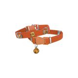 markapet SF-KDFTSL-TRNC Kadife Kedi Boyun Tasması Taşlı 20-32 Cm Turuncu