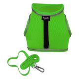 Markapet Üç Kilitli Sportif Kedi Köpek Göğüs Tasması Çeşitli Renklerde, Tüm Bedenleri (Yeşil + Gezdirme İpi Hediye, S)