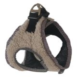 Markapet Üç Kilitli Yumuşak Dokulu Kürklü Kedi ve Küçük Irk Köpek Göğüs Tasması, Çeşitli Bedenlerde ve Renklerde (Krem, XXXS)