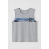 MARKAPIA Erkek %100 Pamuk Bisiklet Yaka Çapa Baskılı Kolsuz T-shirt