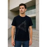 MARKAPIA Erkek Rahat Kesim Bisiklet Yaka Baskılı T-shirt