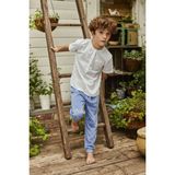 Markapia Man Erkek Çocuk Yumuşak Kadife Dokulu Mavi Pijama Altı - 8 - 10 Yaş