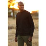 Markapia Oversize Siyah Erkek Bisiklet Yaka Sweatshirt