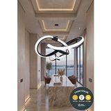 Markasiz Kar Çiçeği Siyah Avize 3 Renkli Modern Salon, Mutfak, Çocuk Odası Ve Antre Aydınlatma