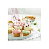 Markasız ucuz Kedi Temalı 24 Parça Cupcake Topper Pasta Süsü Doğum Günü Parti Malzemesi