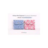 Markasız ucuz Kitkap Mini Organizer & Çanta İçi Düzenleyici –İkili set (Mavi çiçekli /Pembe Çiçekli)