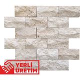 Markataş 5X10Cm Klasik Doğal Taş Traverten Patlatma Mozaik Duvar Kaplama