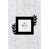 Markcat Bitki Tasarım Priz Çerçevesi (Iç Ölçü 8,4x8,4 Cm) Dekoratif Priz - Anahtar Çerçevesi - Duvar Susu