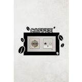 Markcat Coffee Kahve Tasarım 2li Dekoratif Priz Çerçevesi (Iç Ölçü 15,5x8,4 Cm) Ev Dekoru - Kahve Kosesi