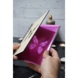 Markcat Kelebek Desenli Ahşap Defter Ajanda Günlük Çizgisiz Defter A5 Okul Defteri