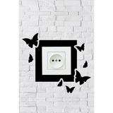 Markcat Kelebek Tasarım Priz Çerçevesi (Iç Ölçü 8,4x8,4 Cm) Dekoratif Priz - Anahtar Çerçevesi