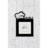 Markcat Mutfak Duvar Dekorasyon Priz Çerçevesi (Iç Ölçü 8,4x8,4 Cm) Dekoratif Priz Süsü- Anahtar Çerçevesi