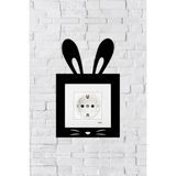 Markcat Tavşan Tasarım Priz Çerçevesi (Iç Ölçü 8,4x8,4 Cm) Dekoratif Priz - Anahtar Çerçevesi