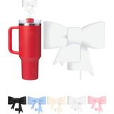 MarkEntegra 1 Adet Silikon Pipet Kapağı – Stanley Quencher ile Uyumlu 10 mm Pipetler Için – Toz Koruyucu, Fiyonklu Tasarım – Beyaz Renk - 41 Delft Blue