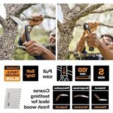 MarkEntegra 1067552 Plus Serramanico Testere, Kalın Dallar ve Kütükler Için, 3 Kesme Pozisyonu, Güçlü Diş Keskin Bıçak, Kaba Dişler, Bıçak Uzunluğu: 15 Cm, Siyah/turuncu, SW68, 1067552