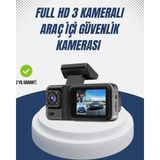 MarkEntegra 1080P Üç Kameralı Araç Kamerası Wi-Fi Destekli Park Modu ve G-Sensörlü